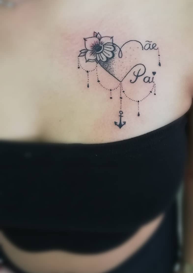 tatuagem fineline vs traço grosso homenagem pais