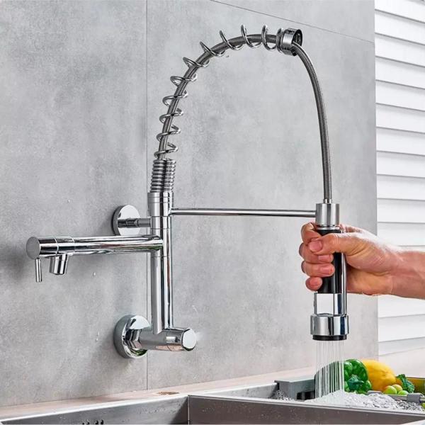 torneira gourmet flexivel parede