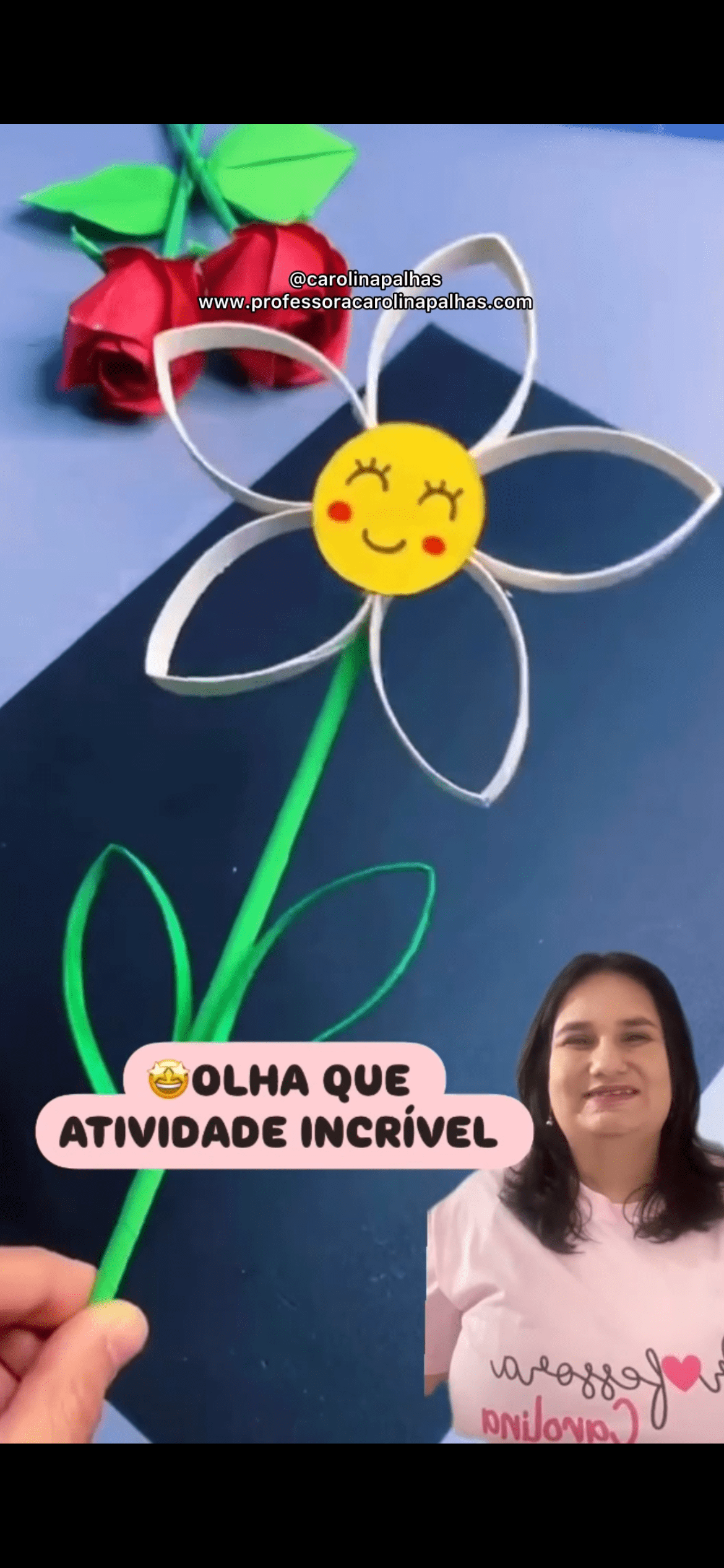 trabalho com rolo de papel higienico