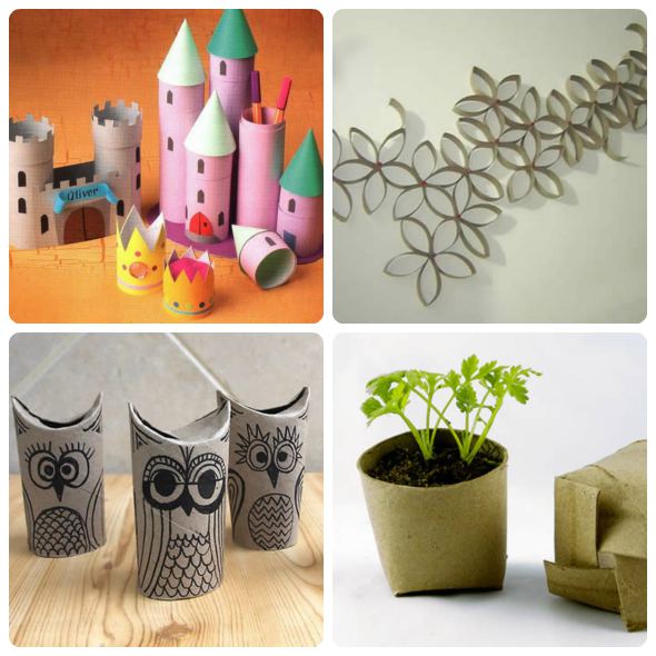 10 Brinquedos Reciclados com Rolos de Papel para Crianças