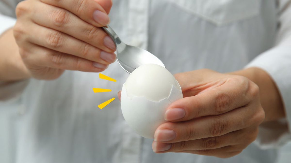 truque para descascar ovo cozido facil