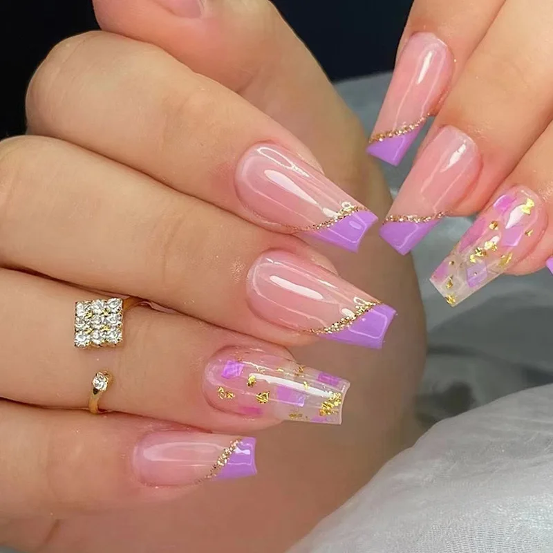 unha de gel decorada com flores 3d