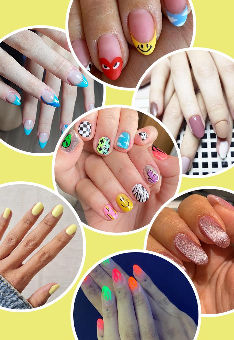 inspiração unha de gel decorada minimalista