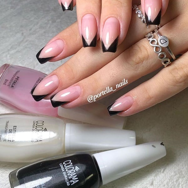 quanto custa unha em gel preta decorada