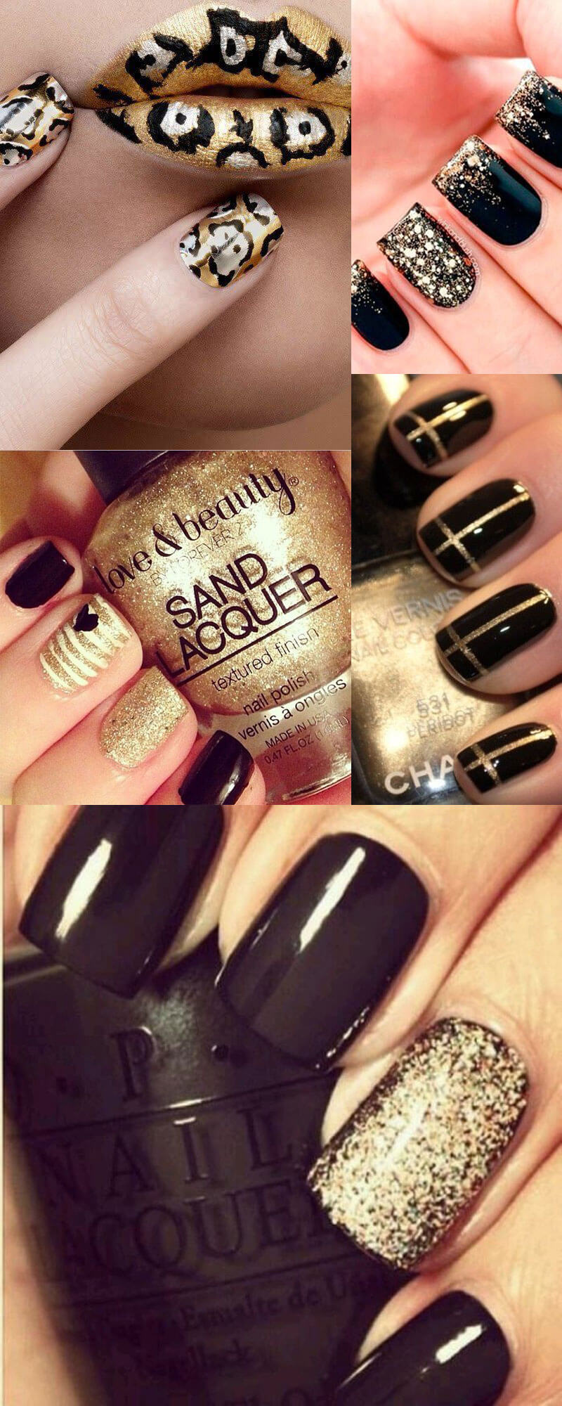 unha em gel preta com pedraria anelar