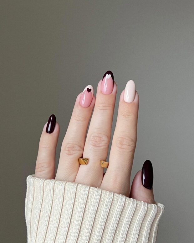 unhas almond delicadas