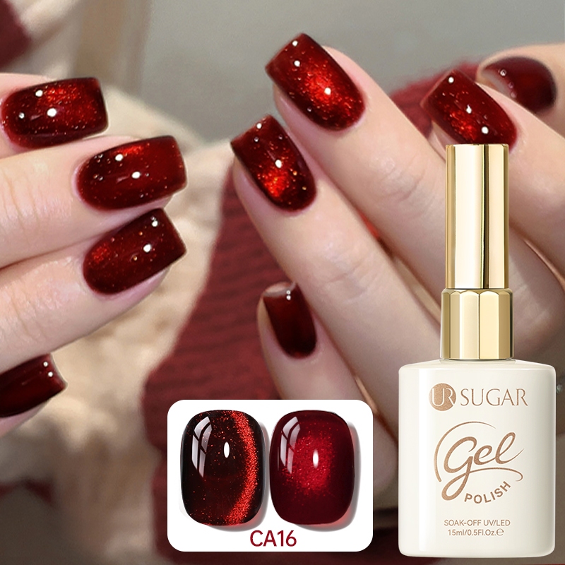 ideias de unhas de gel curtas vermelhas para arrasar