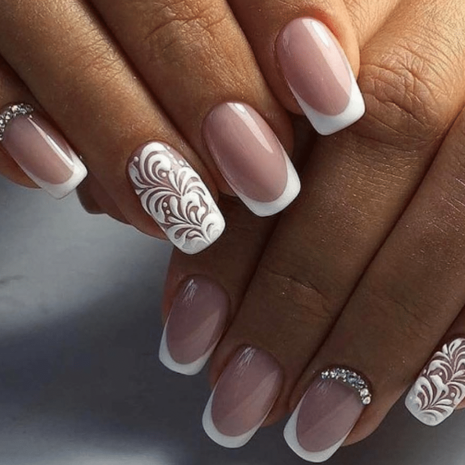 ideias unhas decoradas flores para casamento
