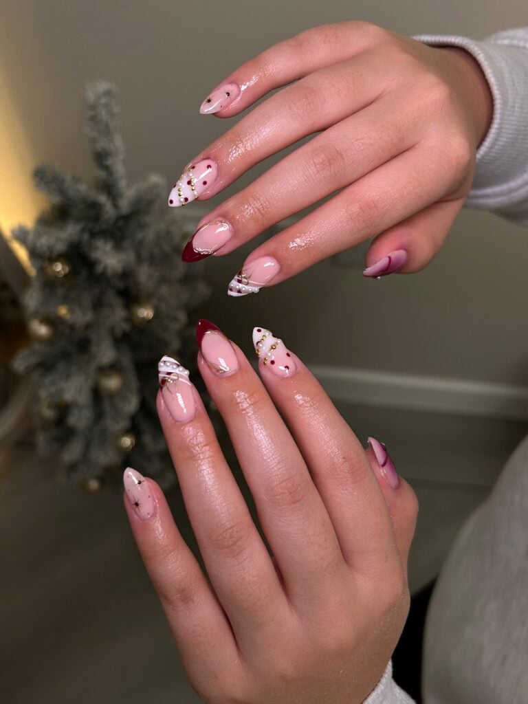 unhas em gel vermelhas decoradas inspirações 2026