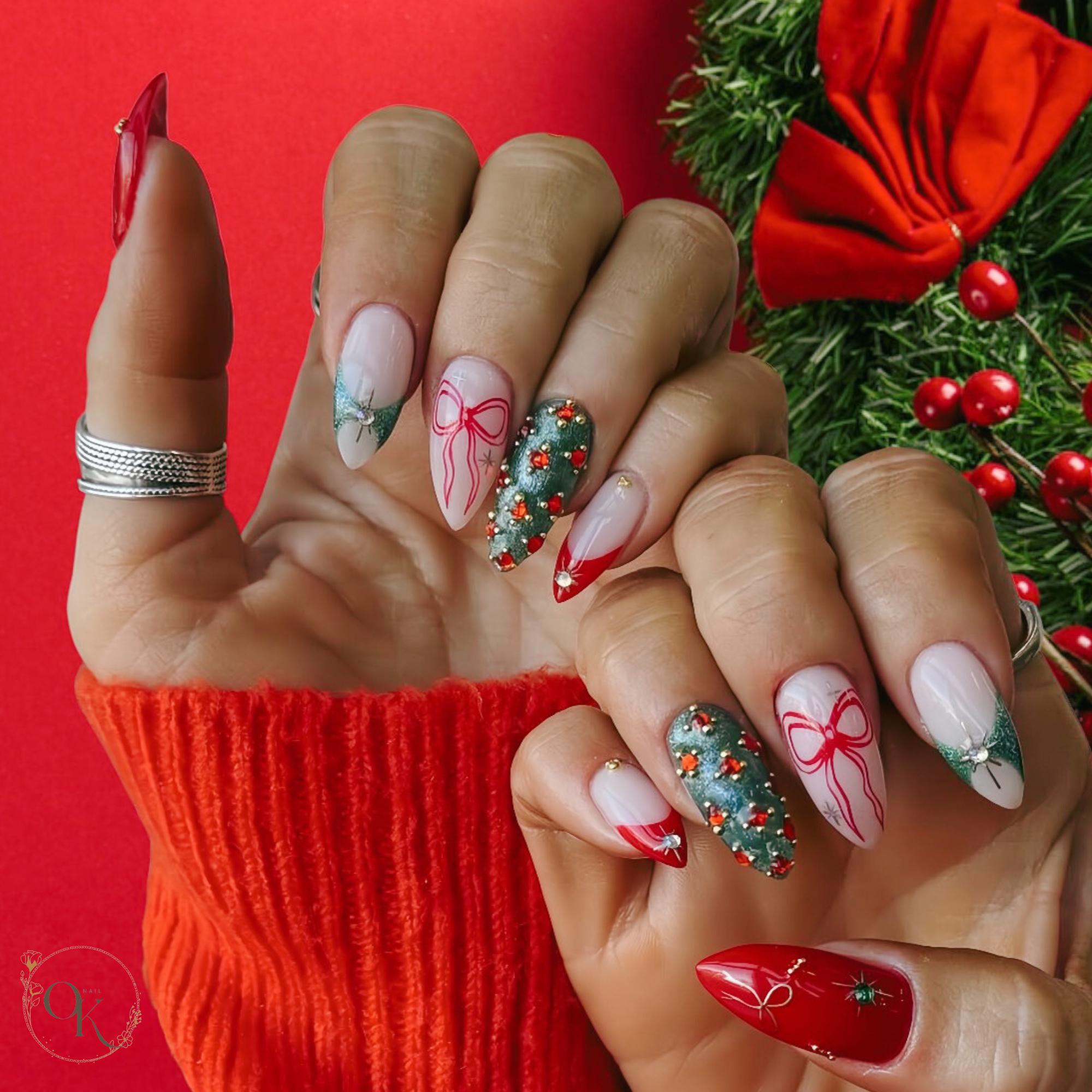 unhas postiças natal ou press on nails qual o melhor